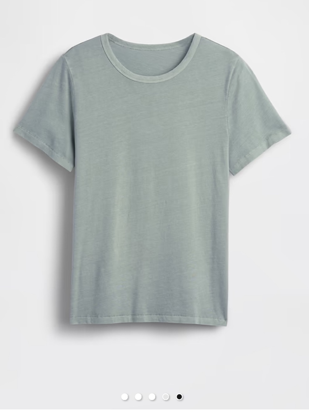 GAP Organic Cotton VintageSoft T-Shirt in Sage Green - Picture 5 of 11